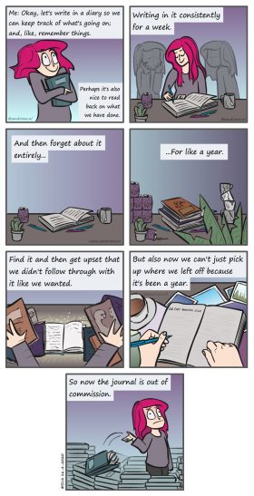 journal struggles - comic