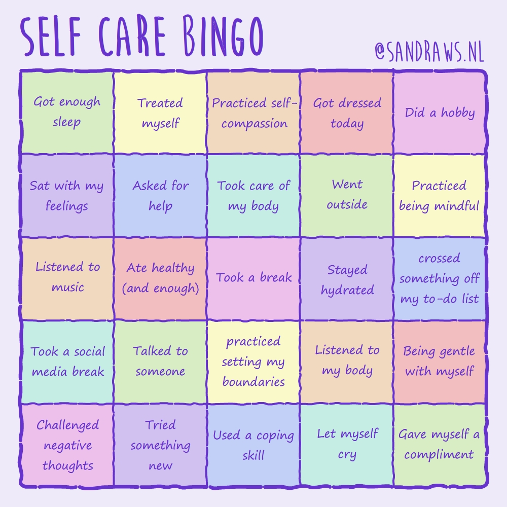 self care bingo