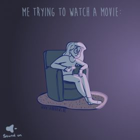 watching a movie